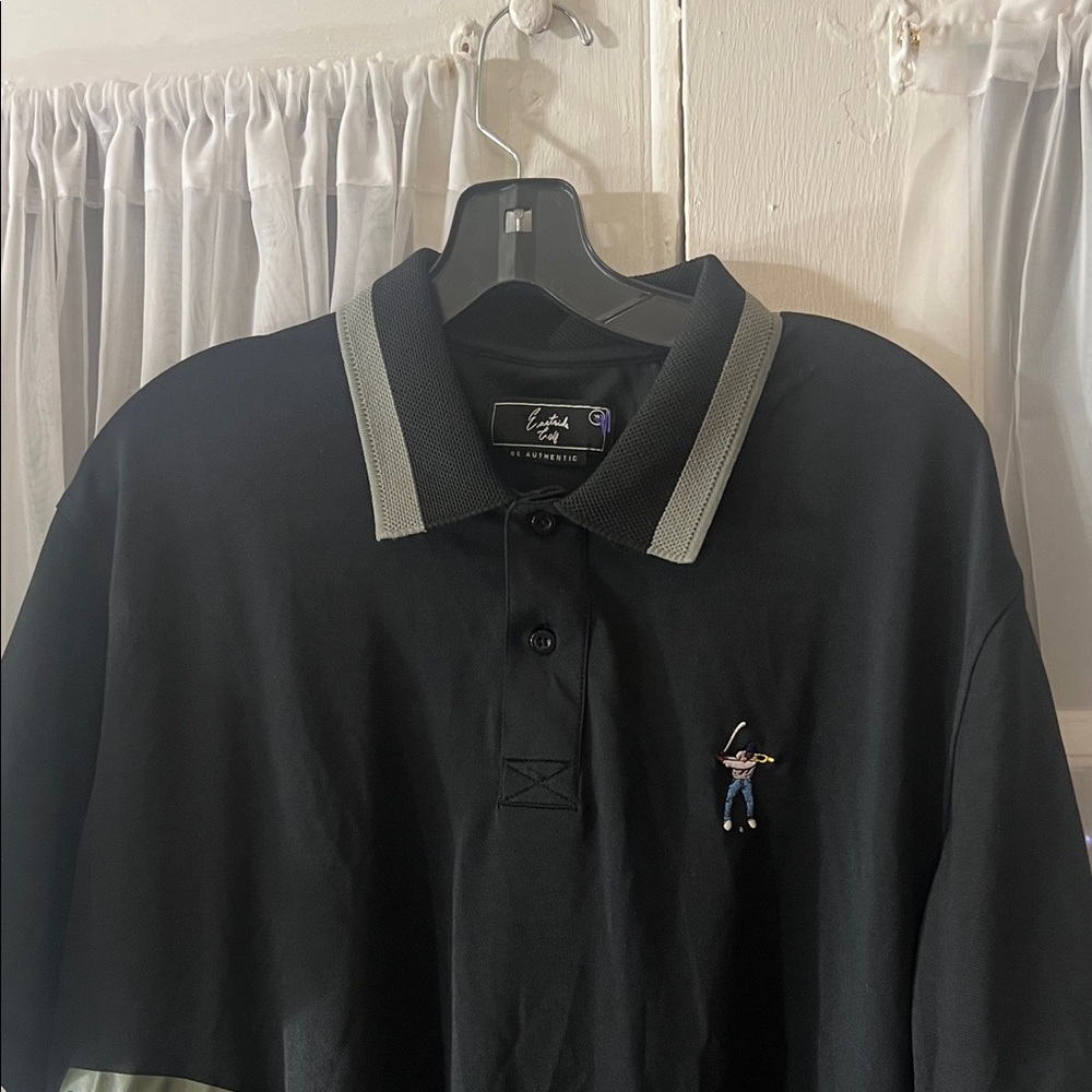 Eastside Golf Shirt Men’s X-Large Follow Through Pique Polo Black